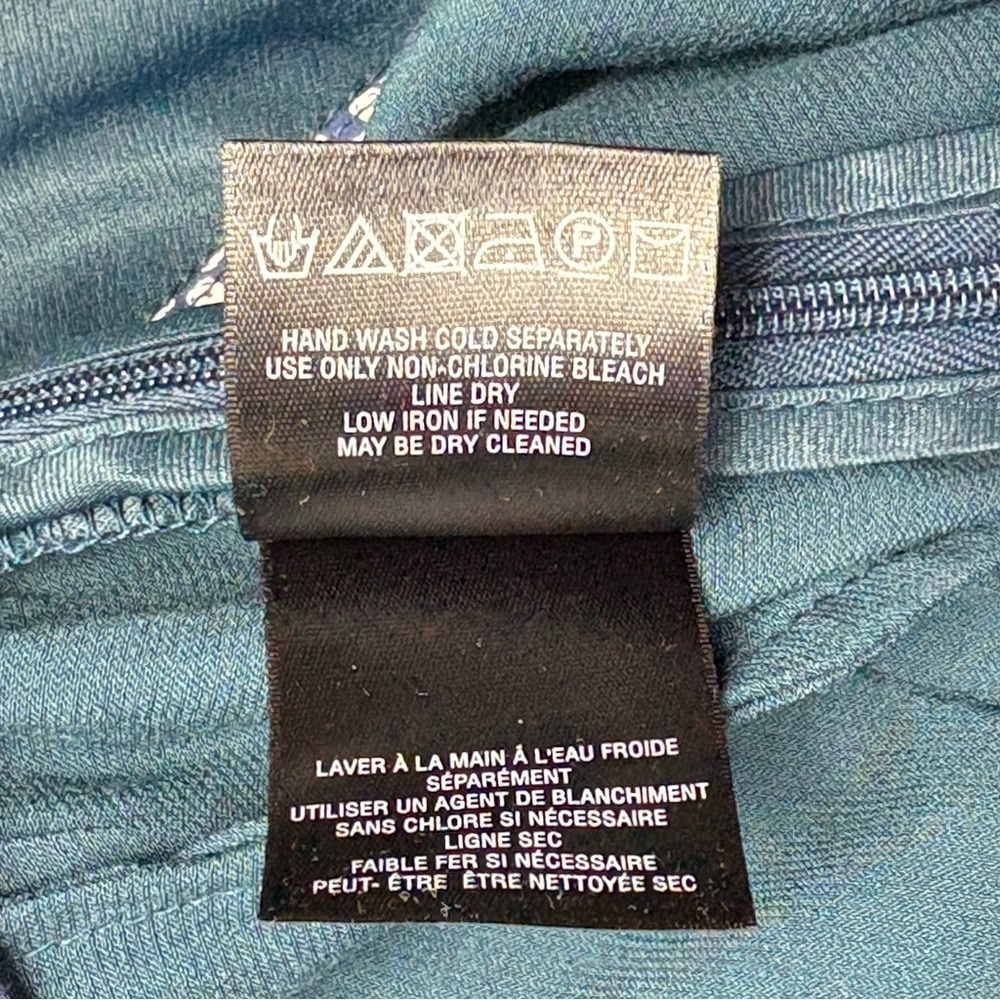 NEW Anthropologie Ett Twa Crop Pants Womens 14 Turquoise Satin Tie Waist - Picture 13 of 15